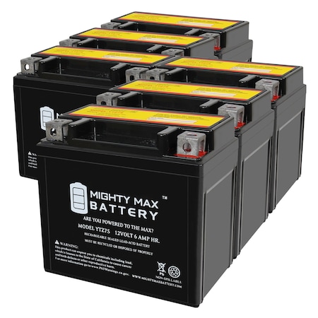 MIGHTY MAX BATTERY YTZ7S 12V 6AH Replacement Battery compatible with KTM 525 XC ATV 10-13 - 6PK MAX4012257